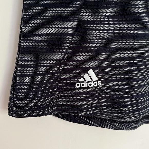 Adidas Golf Polo Short sleeve Space-dyed black & white grey shirt top Size Small - Picture 9 of 12